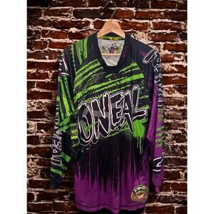 O'Neal Mayhem Motocross Jersey Crypt Monster Energy Style Y2K Sz S EUC